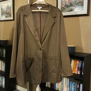 Croft & Barrow Women’s Blazer Brand New Brown & Black Size 4X